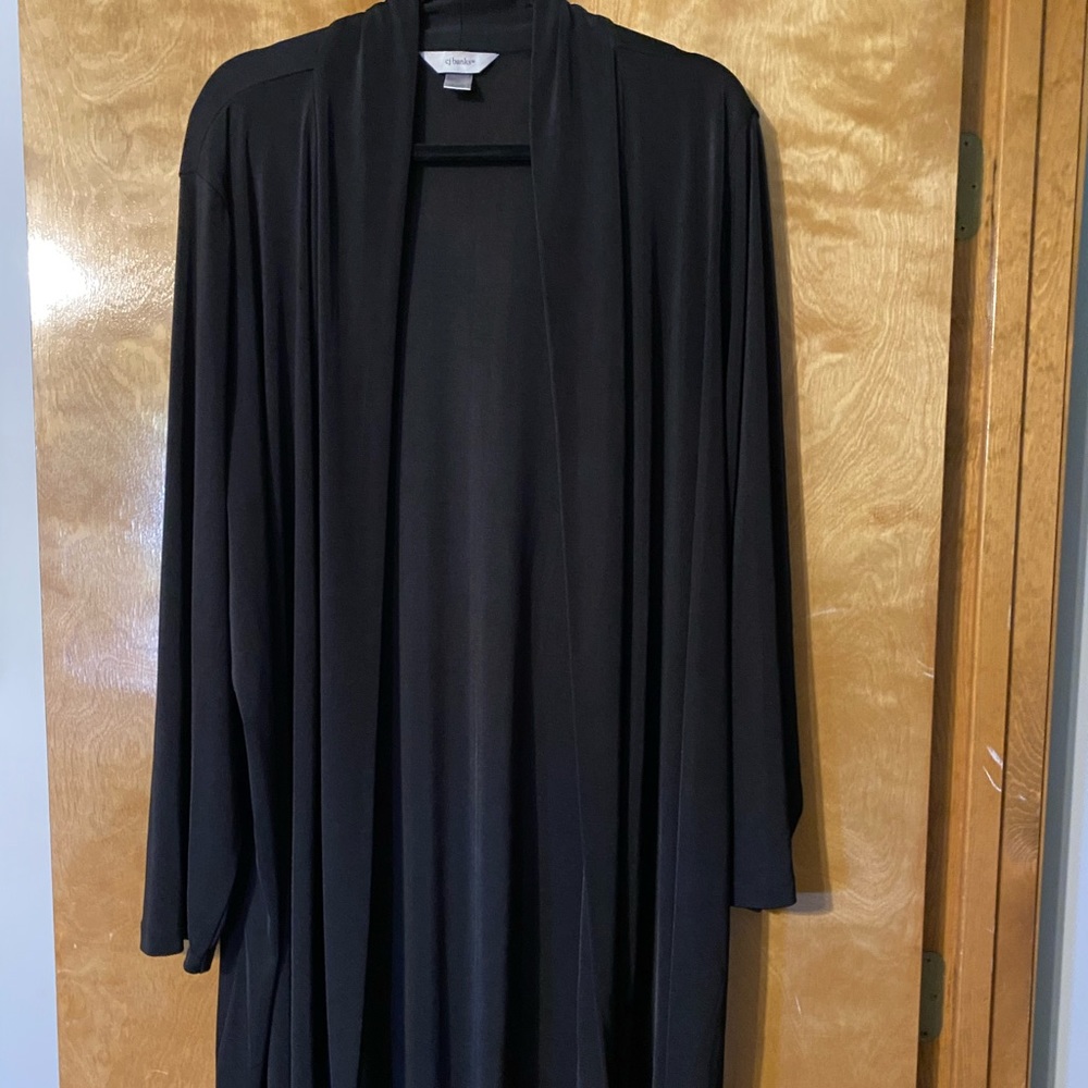 Medium length black duster